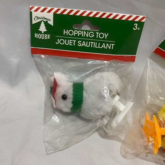 Christmas House Hopping Chick and Bunny Toys Wind Up Multicolor Ages 3 And Up - Picture 3 of 7
